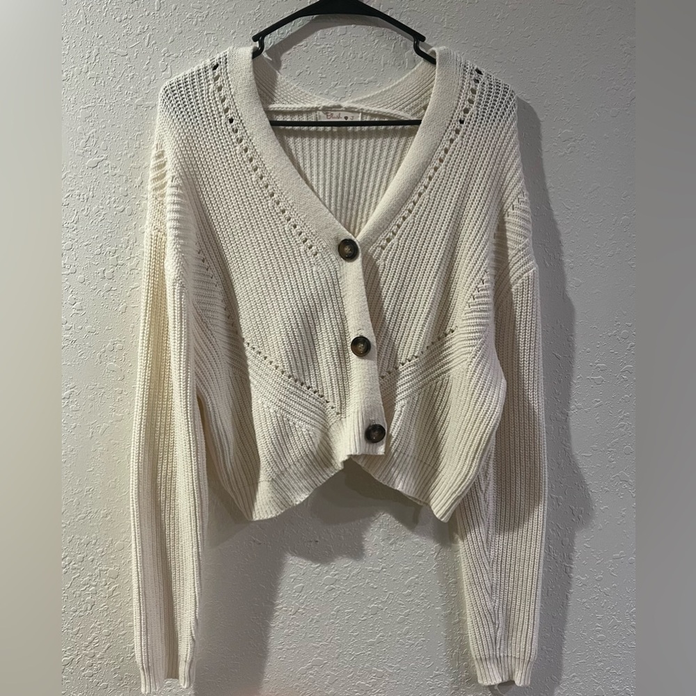 Love J Knit Cropped Cardigan, Size M/L